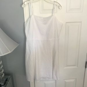 White linen/cotton summer dress